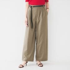 アンタイトル(UNTITLED)の【後ろウエストゴム洗える】2タックワイドパンツ