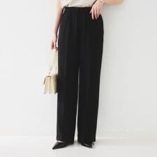【接触冷感UVカットウエストゴム】センタープレスツイルパンツ