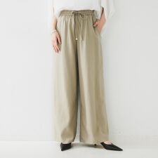 【ウエストゴム洗えるオンオフ】ドロストワイドパンツ
