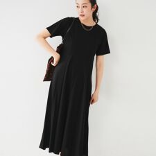 【コットン100洗える夏ワンピ】ジャージワンピース
