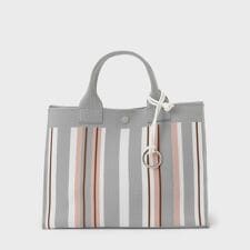 【手洗い可】マルチストライプニットバッグ