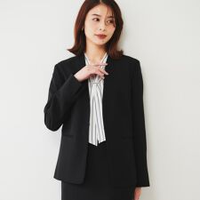 【通勤スーツ】ライトウェイト カラーレスジャケット
