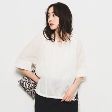 【SEADRAKE】ペーパーリネンデザインブラウス