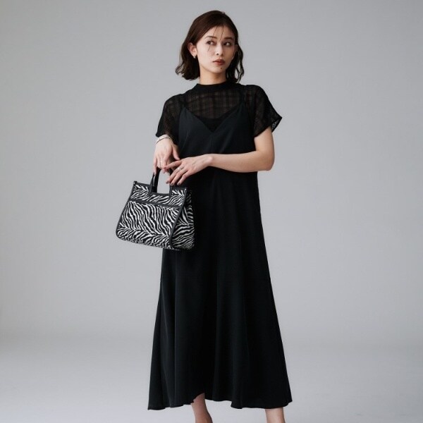 【即日発送】FRAY I.D カーブパネルエンブロイダリードレス クーポン】カーブパネルエンブロイダリードレス(507782658