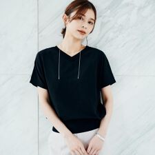 【洗える前後2WAY】ネックプルオーバーニット