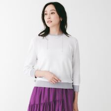配色プルオーバーニット