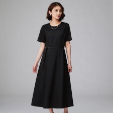 異素材ドッキングワンピース