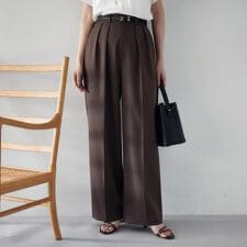 ストレッチ2タックワイドパンツ
