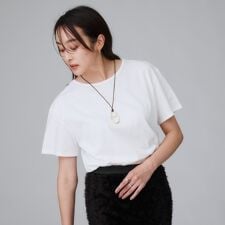 【接触冷感コットン100洗えるTシャツ】半袖天竺プルオーバー