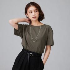【接触冷感コットン100洗えるTシャツ】半袖天竺プルオーバー
