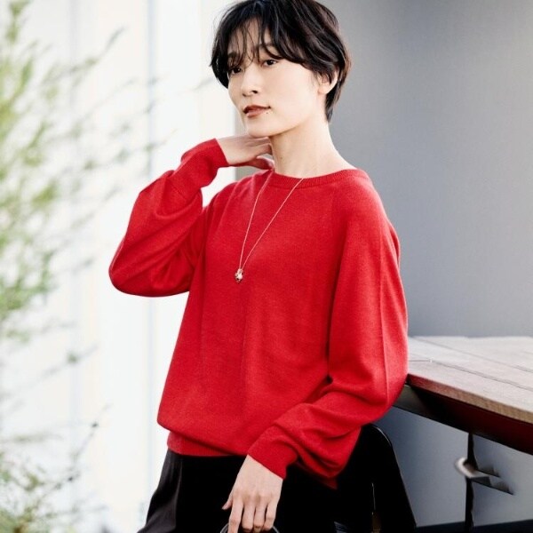 【まりやん】 8色展開／コンパクト丈】レーヨン混 コクーンニット | アンタイトル