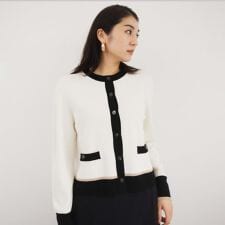 アンタイトル(UNTITLED)の【アンサンブル可ジャケット風オフィスカジュアル】ウールミラノリブカーディガン