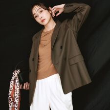 アンタイトル(UNTITLED)の【セットアップ可】ウールライク ダブルブレストジャケット