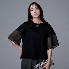 【洗える五分袖】シアースリーブ プルオーバー