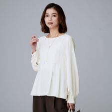 【洗える重ね着フォーマル】レイヤード ペプラムブラウス