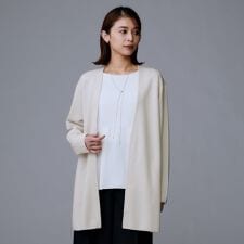 アンタイトル(UNTITLED)の【洗えるミドル丈軽羽織り】ミラノリブカーディガン