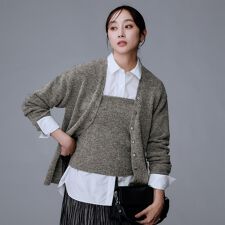 アンタイトル(UNTITLED)の【トレンド柔らかな素材感】ビスチェセットカーディガン
