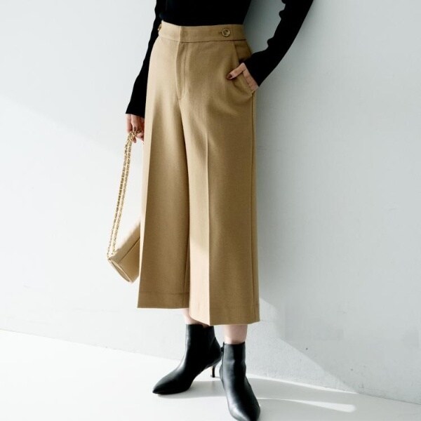 細見えシルエット】裾ベルテッド デザインチノパンツ | アンタイトル