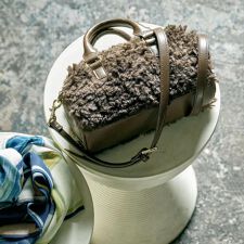 【2Wayトレンド】フェイクファーボストンバッグ