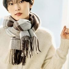 アンタイトル(UNTITLED)の【名品／定番人気】ウールチェックストール