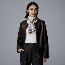 アンタイトル(UNTITLED)の【着丈短め柔らかな質感】ラムレザージャケット