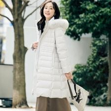 【はっ水機能フード取り外し可防寒】ロングダウンコート