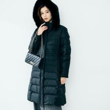 【はっ水機能フード取り外し可防寒】ロングダウンコート