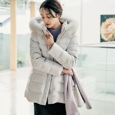 はっ水機能フード取り外し可】ミディダウンコート | アンタイトル 