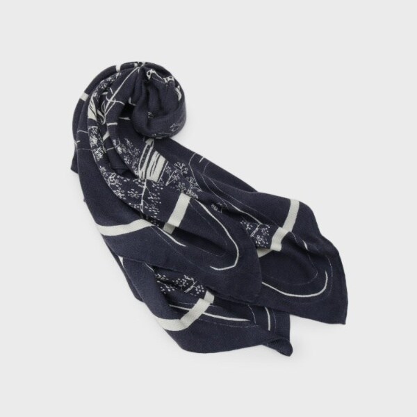 manipuri】120×120正方形 バブル柄ウールシルクストール | アン