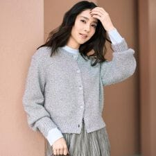 【ラメ風着映え】ファンシーヤーン カーディガン