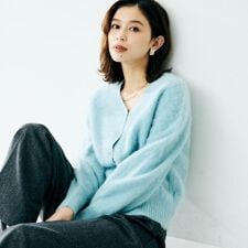 【ふわふわニット前後2WAY】フォックスカシミヤカーディガン