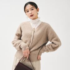 【ふわふわニット前後2WAY】フォックスカシミヤカーディガン