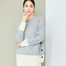 【重ね着もおすすめ洗える】ウールカシミヤ クルーネックニット