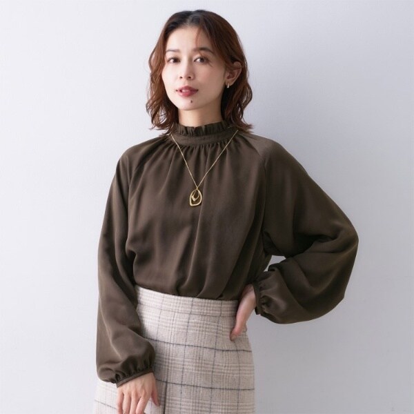 アンタイトル（UNTITLED）/【エレガントお仕事着にも】スタンドフリルネック ブラウス エレガントお仕事着にも】スタンドフリルネック ブラウス | アン