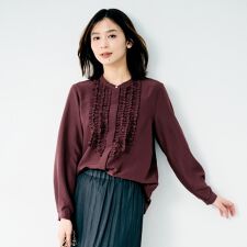 フロントフリルブラウス