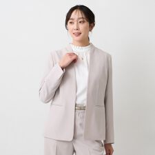 エアリーノーカラージャケット