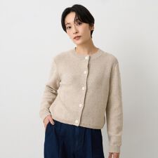 【洗えるすっきり丈】ラメノット ニットカーディガン
