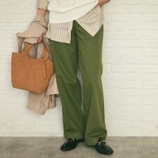 【コットン100洗える】サテンベイカーパンツ