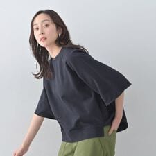 【Liyoca】裏毛ハーフスリーブプルオーバー