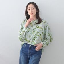 【花柄洗える】ボタニカルブラウス