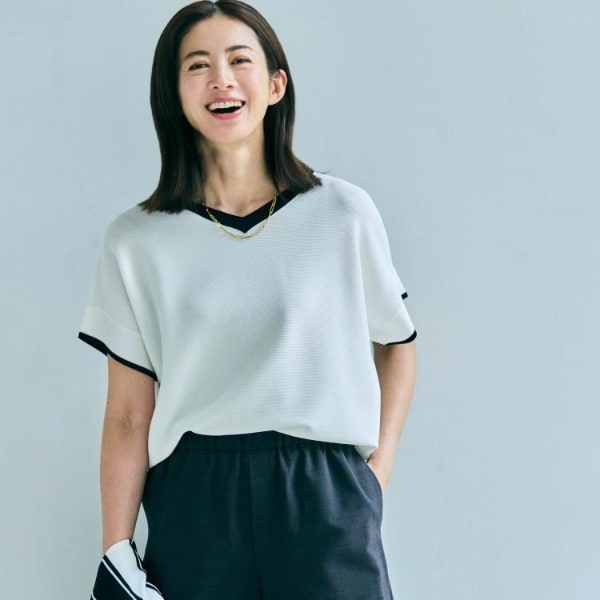 11色展開体型カバー】前後2WAYフレンチスリーブニット | アンタイトル