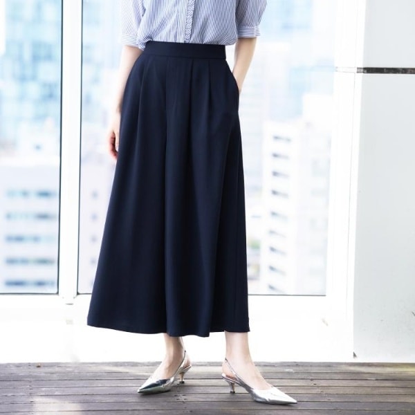 接触冷感はっ水セットアップ可】リラクシーガウチョパンツ | アン