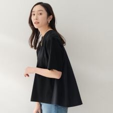 異素材ドッキングプルオーバー