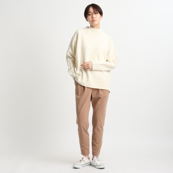 春カラー褒められパンツ洗える】STYLE UP PANTS タックテーパード