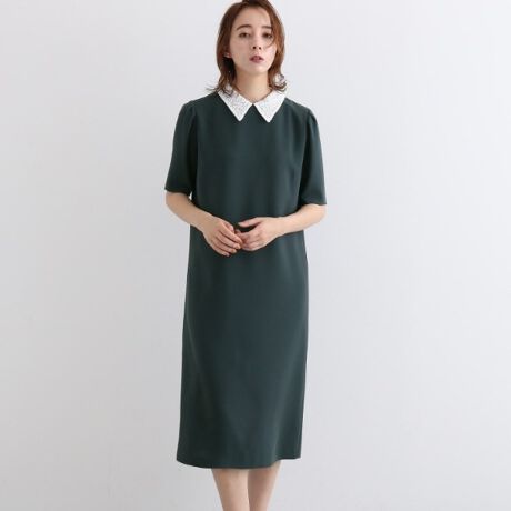 洗える2way 衿付きストレートワンピース インディヴィ Indivi ファッション通販 マルイウェブチャネル