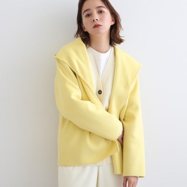 ウールカラーコート】フーテッドリバーコート | インディヴィ(INDIVI