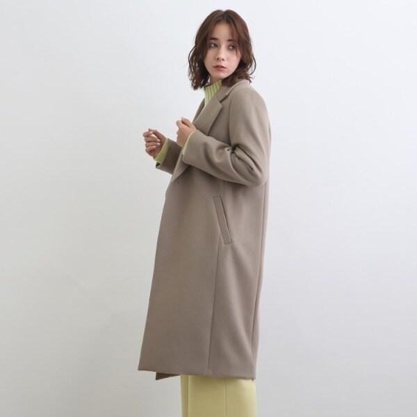 大幅値下げ★！INDIVI/日本製ウール100%チェスターコート 定番人気！名品コート日本製】ウール100チェスターコート