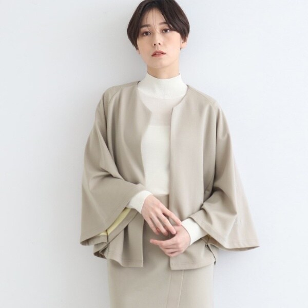 LIFESETUP可能】バイカラーリバーケープ | インディヴィ(INDIVI