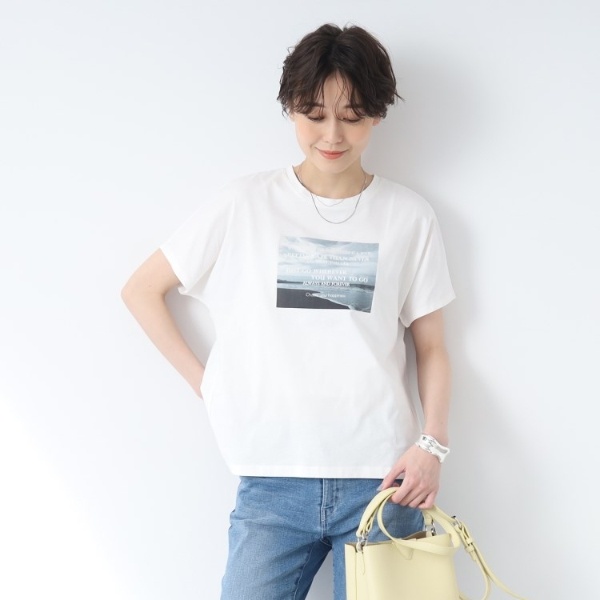 洗えるコットン100％】セミAフォトTシャツ | インディヴィ(INDIVI