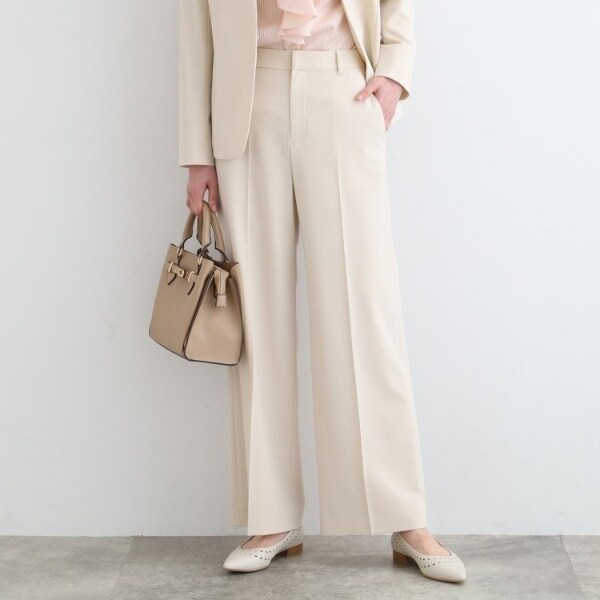 洗える／SETUP可能／ウエストゴム】ワイドパンツ | インディヴィ